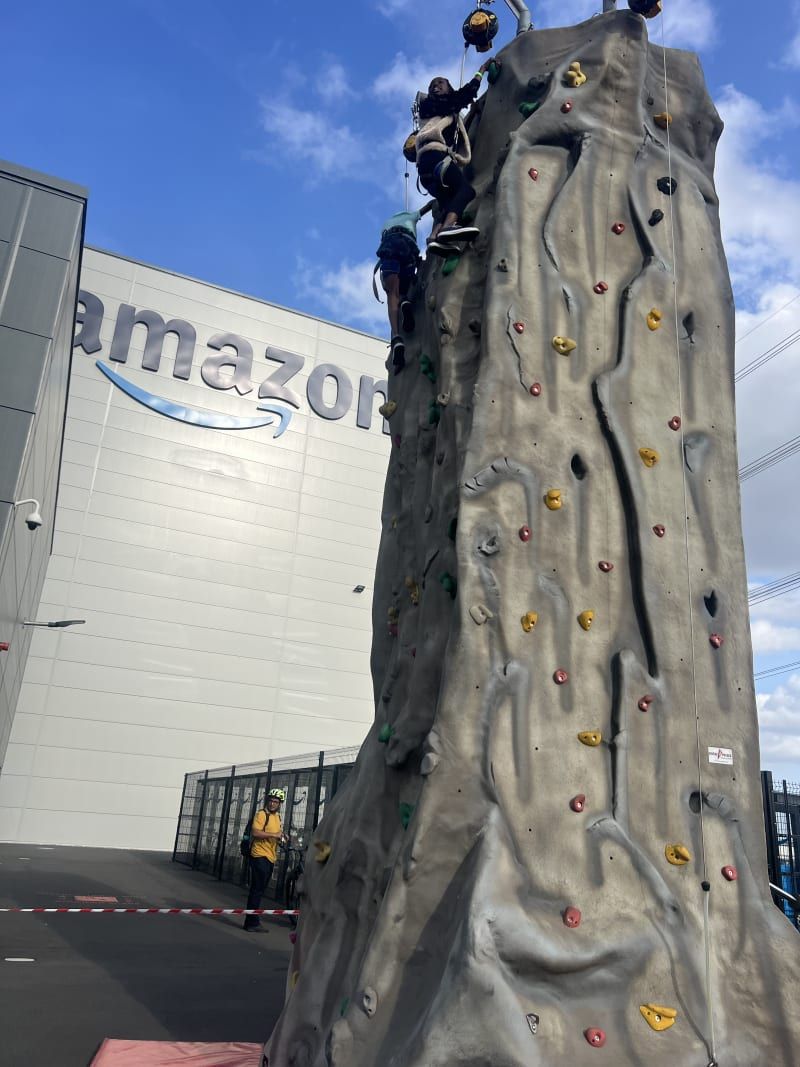 Enterprise mobile climbing wall