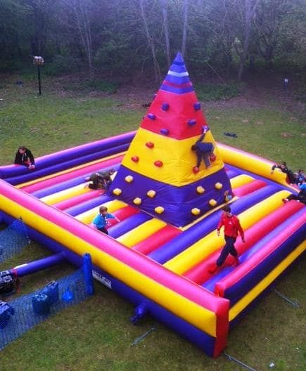 Inflatable climbing wall